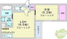 S-RESIDENCE琴似本通avanta 1LDKの間取図画像