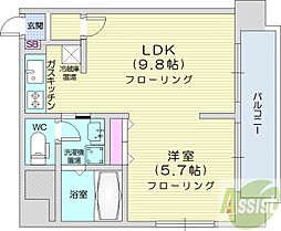 MYプラザ円山公園2 1LDKの間取図画像
