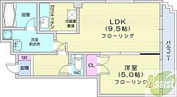 ローザス23 1LDKの間取図画像