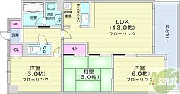 ベルサエレンシア 3LDKの間取図画像