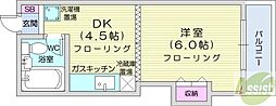 プラザハイツ24 1DKの間取図画像