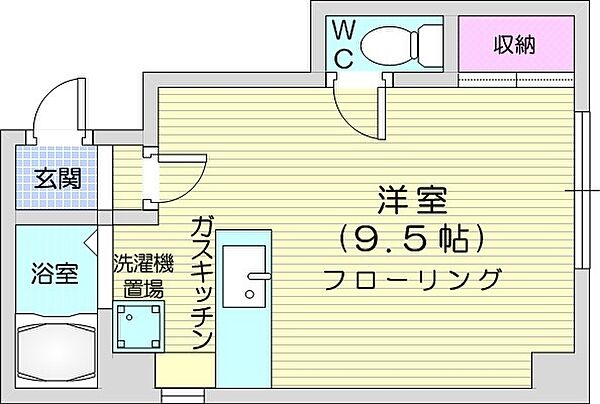 エクセレンス元町 ｜北海道札幌市東区北十三条東13丁目(賃貸マンション1R・3階・22.27㎡)の写真 その2