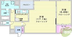レジデンスセゾン 1LDKの間取図画像