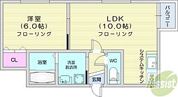 グレーシア 1LDKの間取図画像