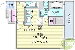 グランカーサ裏参道 1Kの間取図画像