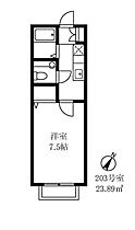 レーヴ田園調布 203 ｜ 東京都大田区田園調布５丁目53-3（賃貸アパート1K・2階・23.89㎡） その2