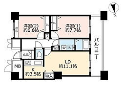 間取図画像 2LDK