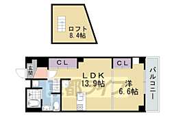 京阪本線 清水五条駅 徒歩9分の賃貸マンション 5階1LDKの間取り