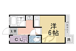 京阪本線 東福寺駅 徒歩10分の賃貸マンション 5階1Kの間取り