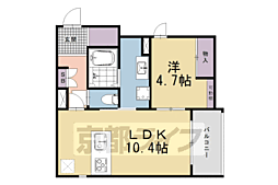 京都地下鉄東西線 二条城前駅 徒歩4分の賃貸アパート 3階1LDKの間取り