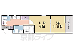 近鉄京都線 東寺駅 徒歩4分の賃貸マンション 1階2Kの間取り