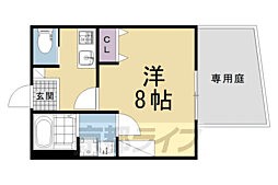 仮）左京区北白川西町計画 1階1Kの間取り