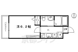 JR東海道・山陽本線 京都駅 徒歩10分の賃貸マンション 3階1Kの間取り