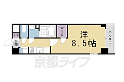 JR東海道・山陽本線 西大路駅 徒歩13分の賃貸マンション 2階1Kの間取り