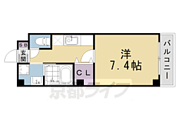JR東海道・山陽本線 桂川駅 徒歩20分の賃貸マンション 4階1Kの間取り