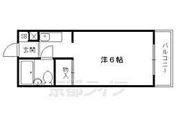 第三吉与門ハイツ 1Kの間取図画像