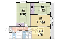 カワナカマンション 3DKの間取図画像