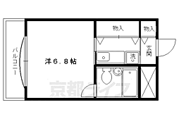 第2百合マンション 1Kの間取図画像