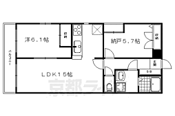 サクシード宝ヶ池 2LDKの間取図画像