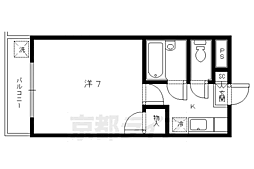 コーポフローレル 1Kの間取図画像