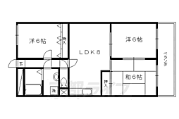 カーサフジキ 3LDKの間取図画像