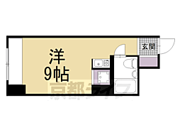 松屋レジデンス修学院 ワンルームの間取図画像