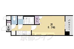 SOLTERRACE京都西大路郁 1Kの間取図画像