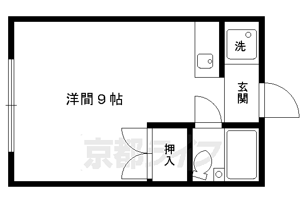 ヴィラＭＡＩＮ 202｜京都府京都市北区大宮薬師山西町(賃貸アパート1K・2階・17.00㎡)の写真 その2