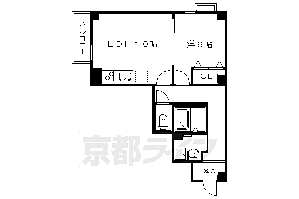 ＣＡＳＡ　ＭＩＡ 102｜京都府京都市左京区田中西大久保町(賃貸マンション1LDK・1階・43.28㎡)の写真 その2