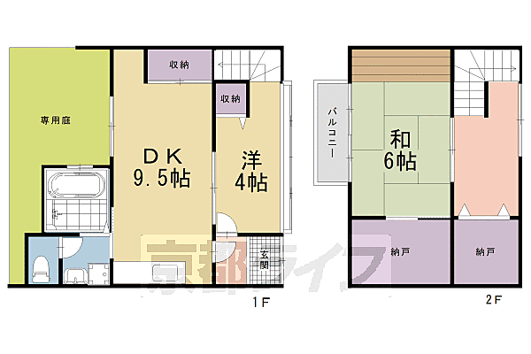 木賊山町貸家 A-南｜京都府京都市下京区木賊山町(賃貸テラスハウス2SLDK・--・66.18㎡)の写真 その2