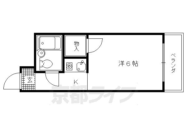 メゾン紫野 201｜京都府京都市北区紫野上野町(賃貸マンション1K・2階・16.00㎡)の写真 その2