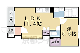 Ｃａｍｅｒａ（カーメラ）幡枝 101 ｜ 京都府京都市左京区岩倉幡枝町（賃貸アパート1LDK・1階・40.57㎡） その2