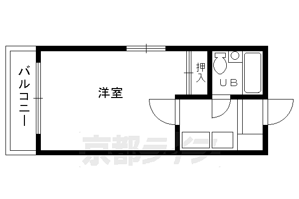 ロイヤルヒルズ鷹ヶ峯 201｜京都府京都市北区鷹峯黒門町(賃貸マンション1K・2階・20.00㎡)の写真 その2