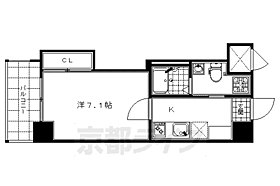 京都府京都市下京区中之町（賃貸マンション1K・6階・25.26㎡） その2