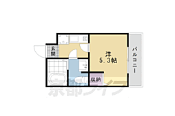 京都地下鉄東西線 二条駅 徒歩6分の賃貸アパート 3階1Kの間取り