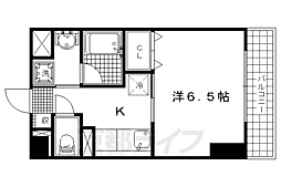 京福電気鉄道北野線 北野白梅町駅 徒歩10分の賃貸マンション 1階1Kの間取り