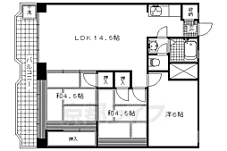京都市営烏丸線 鞍馬口駅 徒歩19分の賃貸マンション 5階3LDKの間取り