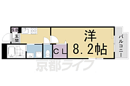 ＭＡＩＳＯＮ京都このえ 地下1階1Kの間取り