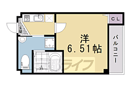 JR東海道・山陽本線 京都駅 徒歩7分の賃貸マンション 3階1Kの間取り