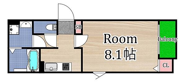 ラフィーネ千林 ｜大阪府大阪市旭区清水3丁目(賃貸アパート1K・1階・28.65㎡)の写真 その2