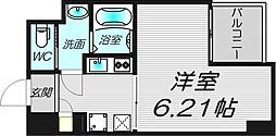 ＡｒｔｉｚＡ森ノ宮Ｄ．Ｃ． 7階1Kの間取り