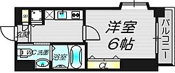 ラ・フォルム梅田north 3階1Kの間取り