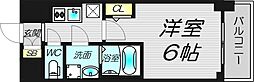 エスリードレジデンス大阪グランノースII 5階1Kの間取り