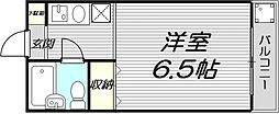 ベストレジデンス関大前2 1Kの間取図画像