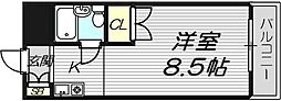 ベストレジデンス関大前1 1Kの間取図画像
