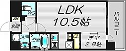 グランフェリーチェ・ナイン 1LDKの間取図画像