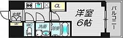 ESLEADRESIDENCEUMEDAGRANDE 1Kの間取図画像
