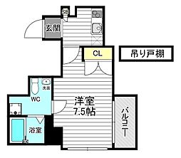 セレニテ本町ロジ02 1Kの間取図画像