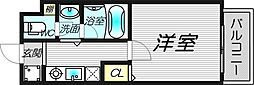 オーキッドコート西大橋 1Kの間取図画像