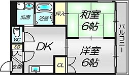 パークロッジ 2DKの間取図画像